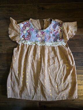 BOGO Savage Culture  Cotton Embroidered Floral Yoke Top